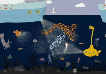 9700022 - panel Yellow Submarine Night Mies Coordonne