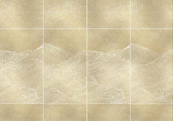 9600500 - panel Waves Extra Gold Random Metallics Coordonne