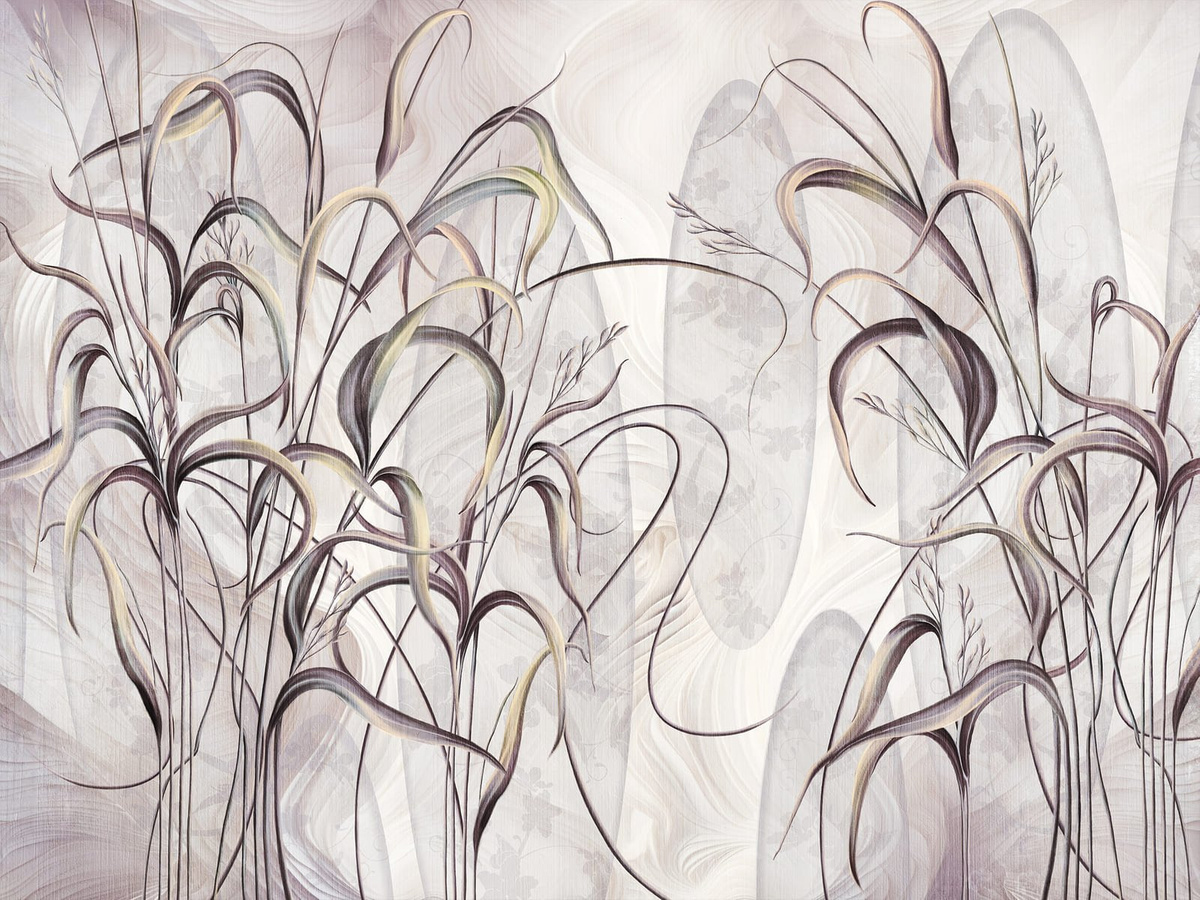 Tapeta liście Bonetti WallCraft 840312401 – zbliżenie wzoru roślinnego